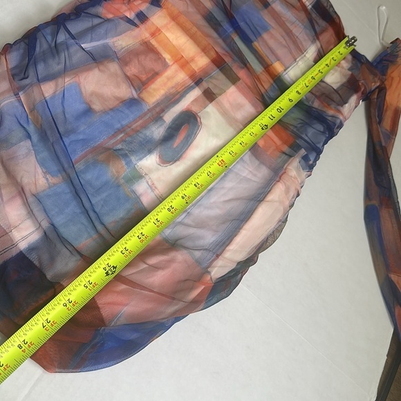 Princess Polly Women’s Size 6 Charvi Long Sleeve Mini Short Dress Ruched Multi - Picture 10 of 11